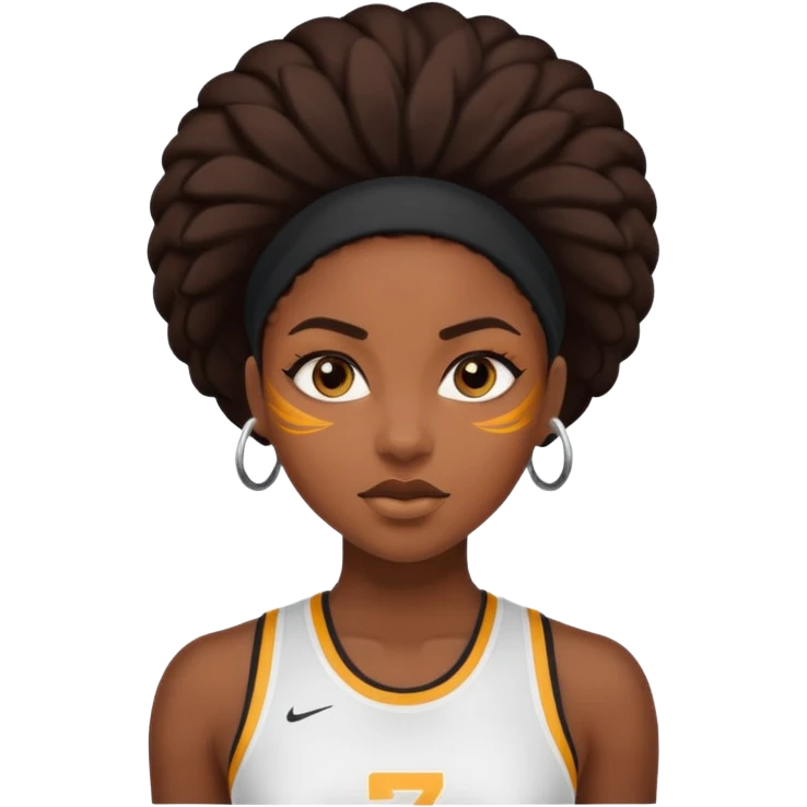 black girl Bold, edgy, confident, sporty, fearless, striking, urban, statement-making emoji