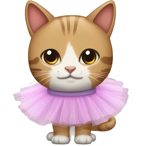 Cat with a tutu emoji