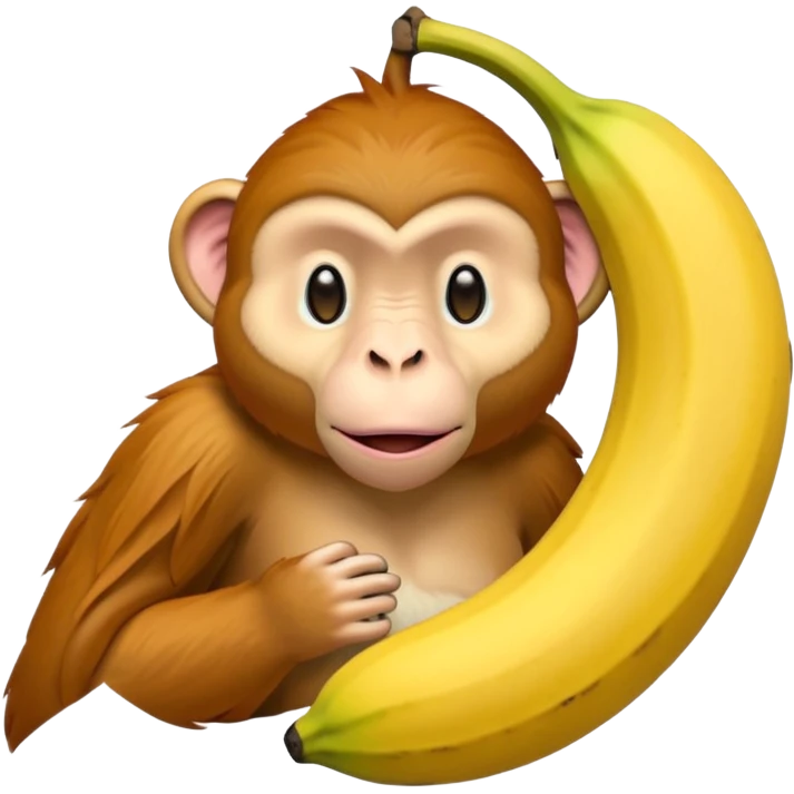 long banana-like dangling nose proboscis monkey emoji