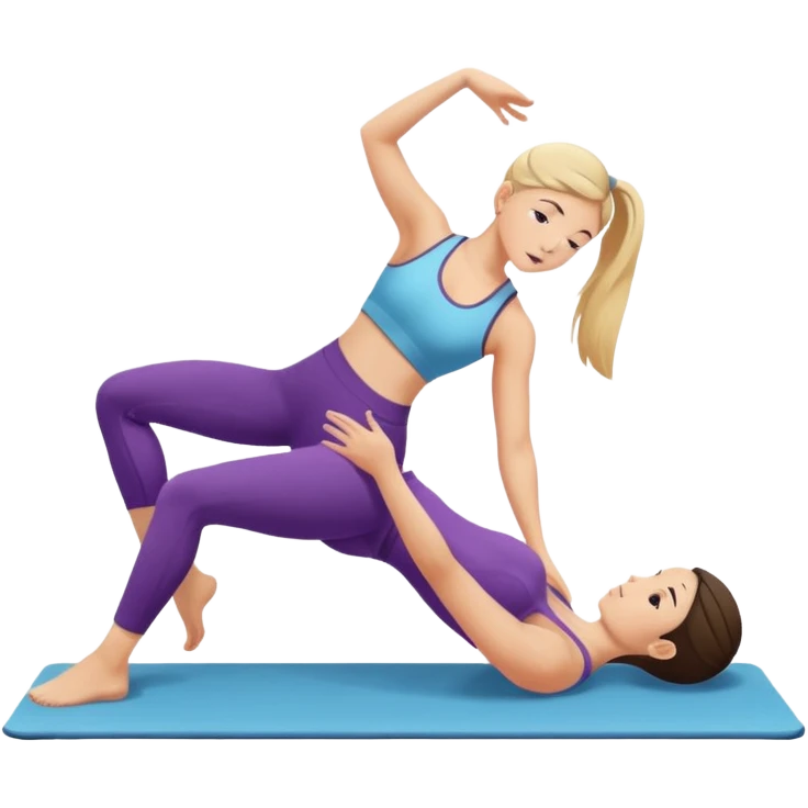 Girl doing Pilates  emoji
