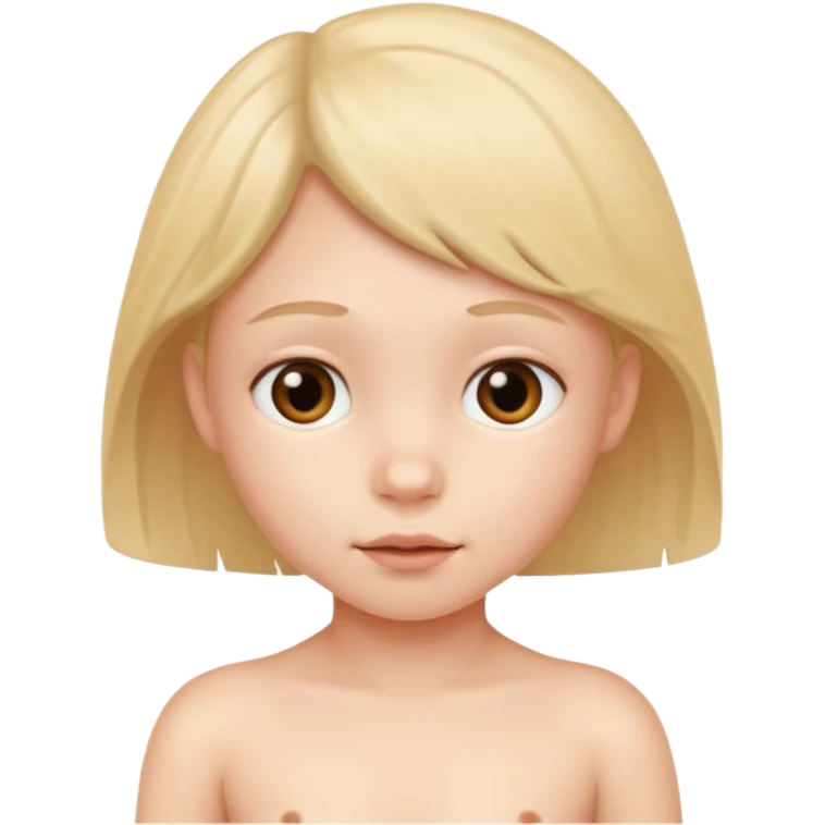 Enfant nue avec emoji