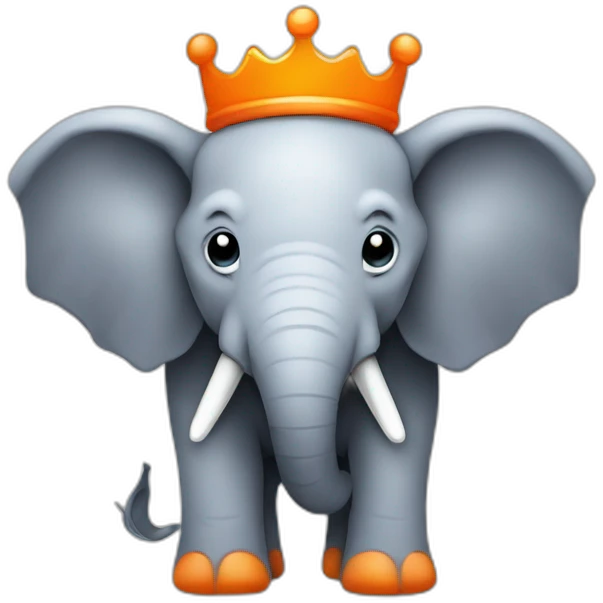 php elephpant with orange crown emoji