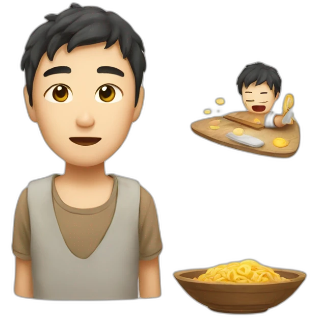 托尼熊吃包子 emoji