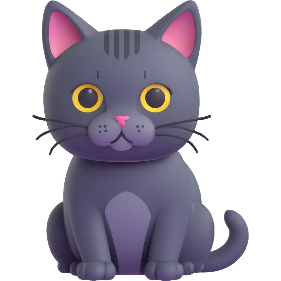 dark gray cat emoji