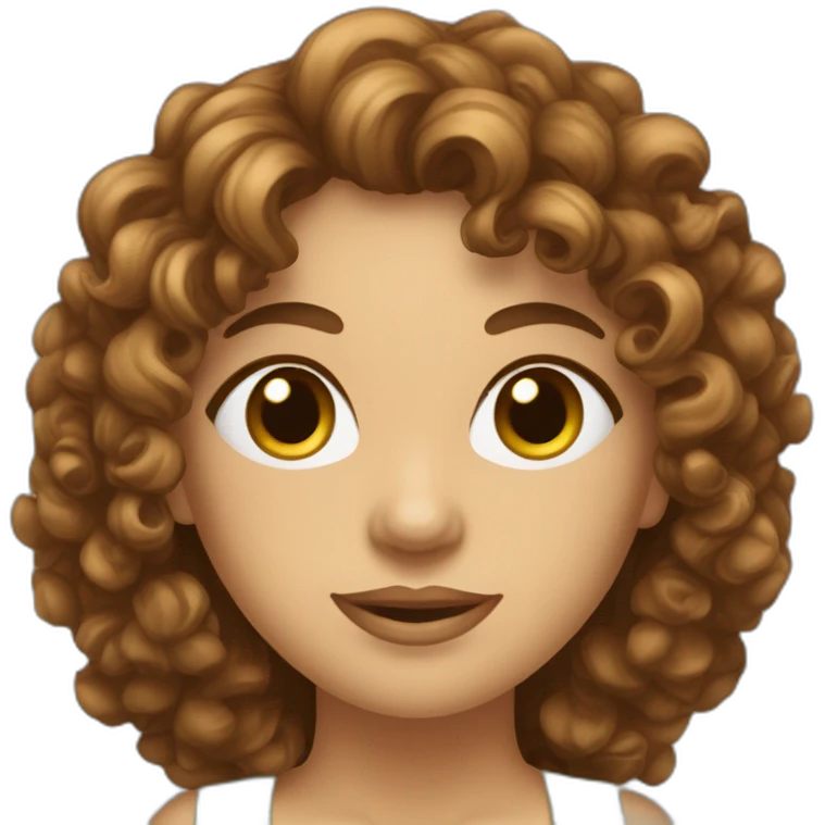 A woman with curly brown hair faisant un pouce avec un rouleau de papier toilettes emoji