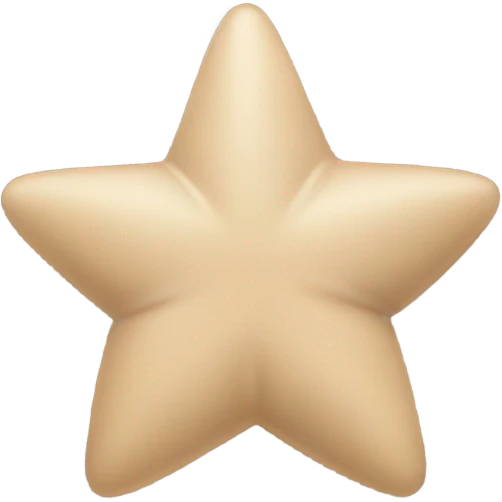 beige star with beige bow emoji