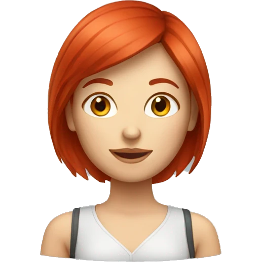Marketing girl with red hair emoji
