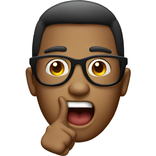 finger guns emojhi with glasses emoji