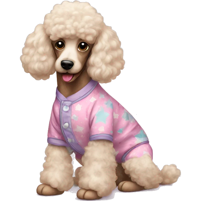 A poodle in Pajamas  emoji