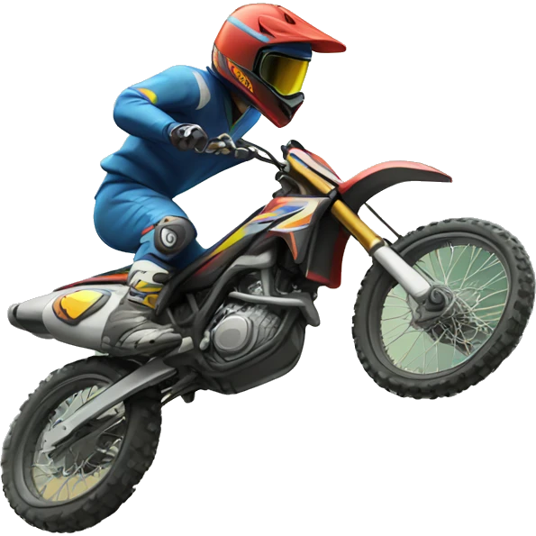 dirtbike whit downhill emoji