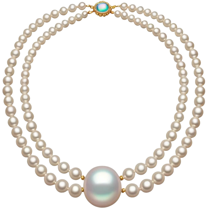 ornate pearl necklace strands emoji