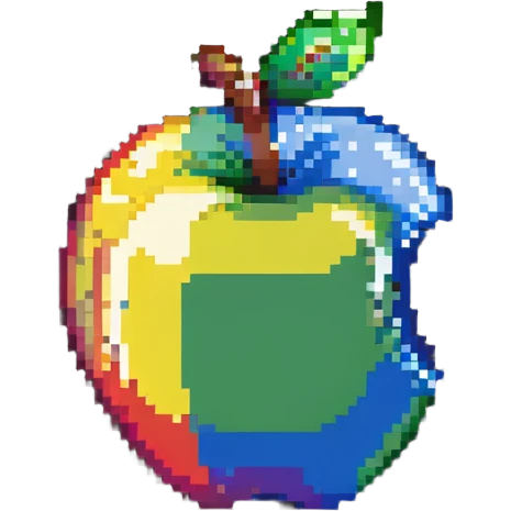 simple colorful apple emoji
