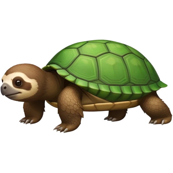 Turtle and Sloth mixed in emoji