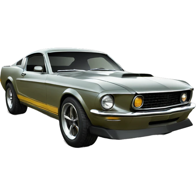 Mustang with no wheels  emoji
