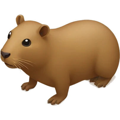 Make a kapybara on the beach emoji