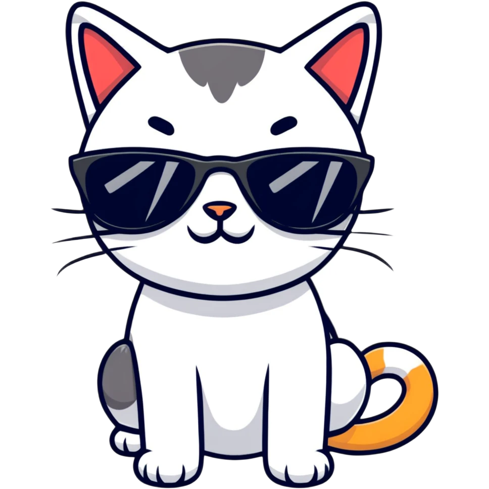 Cat with sunglasses emoji