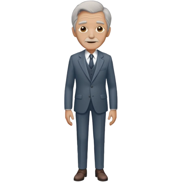 skinny old man looking rich emoji