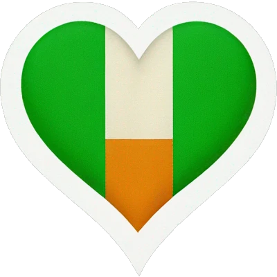 Irish flag heart emoji