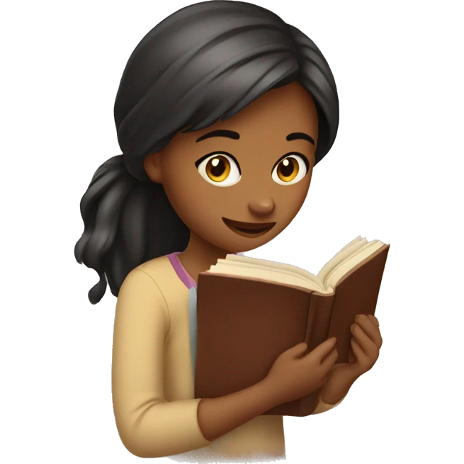 Girl reading a book emoji