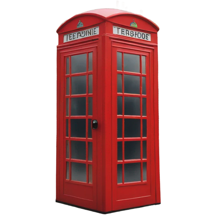 Red London phone box emoji