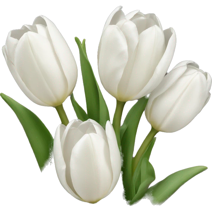 White tulips emoji