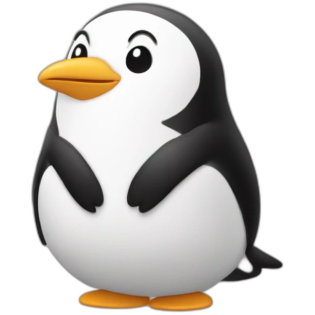 Pingouin sur chat emoji