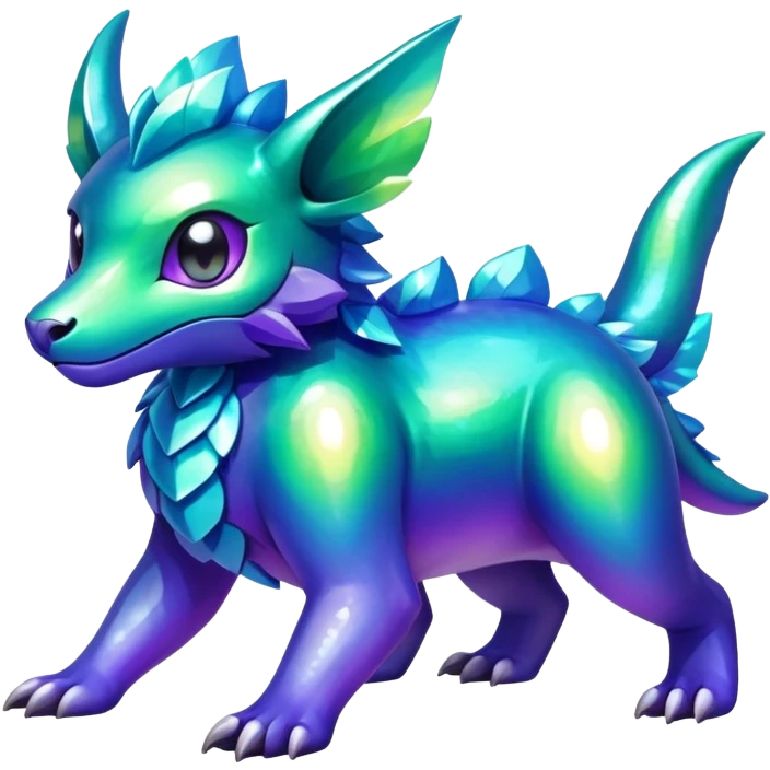 Shiny epic green blue and purple animal-fakemon-creature emoji