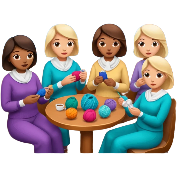 ladies knitting on a cruise ship emoji