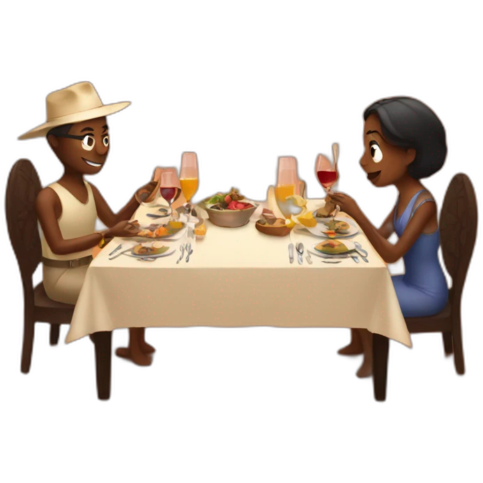 private dinner in desert emoji