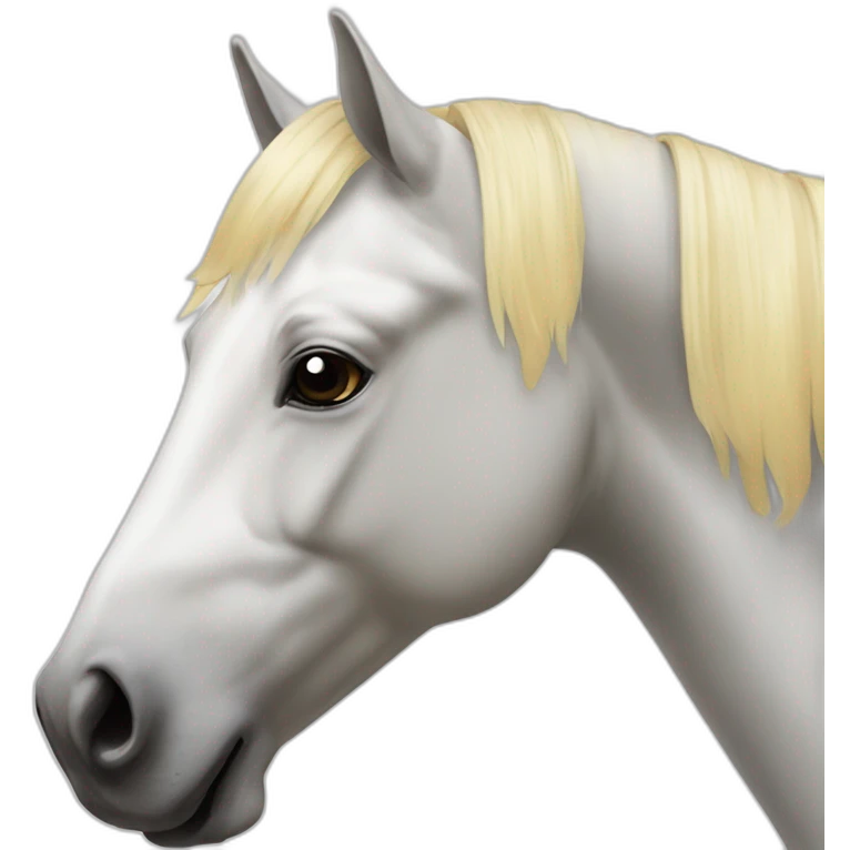 cheval blanc avec taches blondes emoji