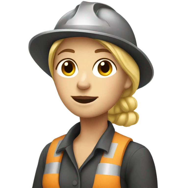 White female miner  emoji