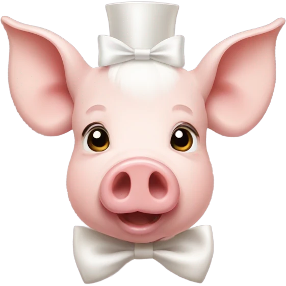 pig with a white bow on forehead emoji