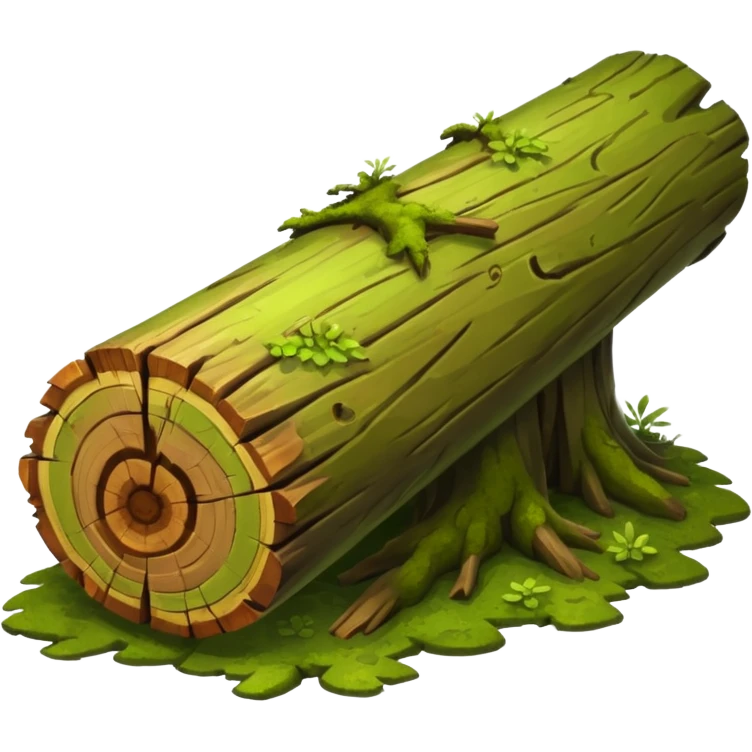 create a dnd style fallen_log.png using 48x48 pixels size emoji