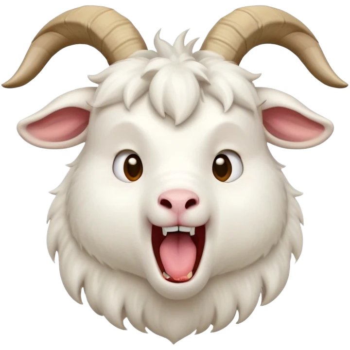 cinematic-cute-yawning-white-goat-portrait-emoji,-head-tilted-slightly-with-a-dramatic,-wide-open-yawn,-showcasing-a-soft,-downy-white-fur-with-delicate-horns-and-gently-drooping-ears,-round-eyes-barely-open-in-drowsy-contentment, emoji