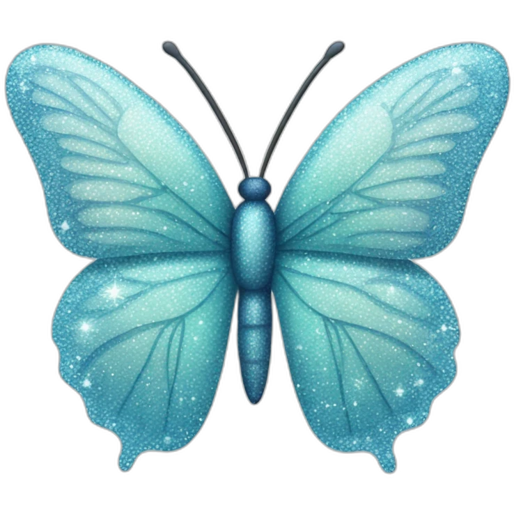 ice glitter butterfly emoji