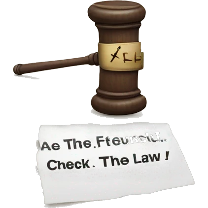 the law with a check mark emoji