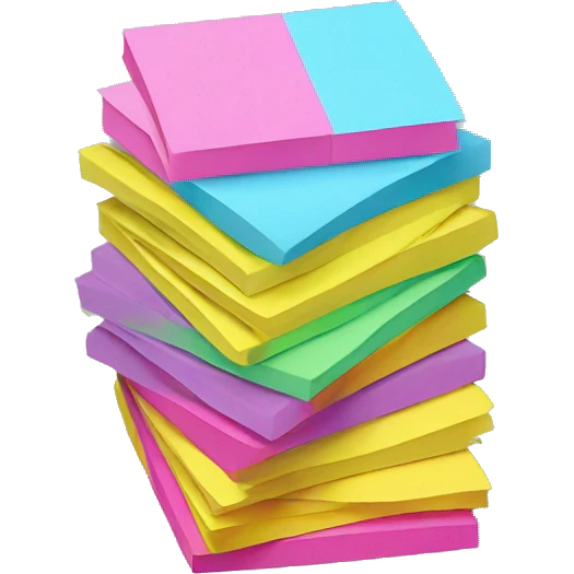 stack of colorful post-it notes emoji