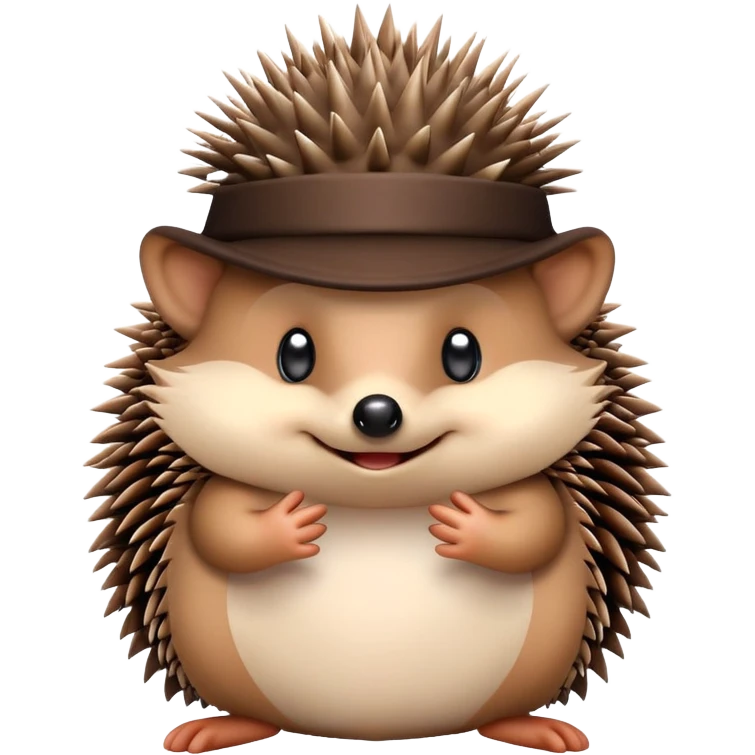 hedgehog removing a hat emoji