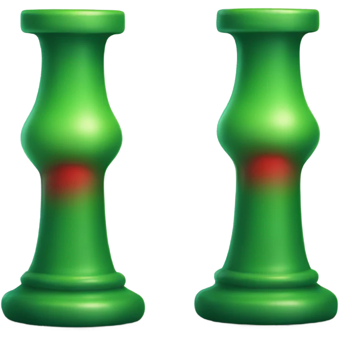 2 trading green and red candlesticks emoji