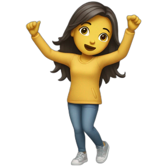 Fille qui dab emoji