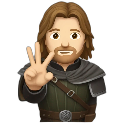 Boromir raising hand with ok sign emoji