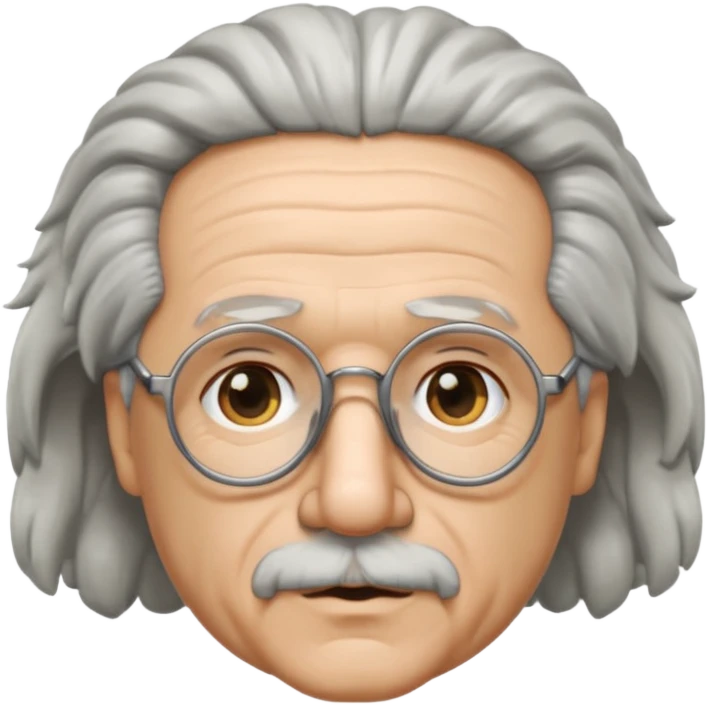 Einstein with black glasses emoji