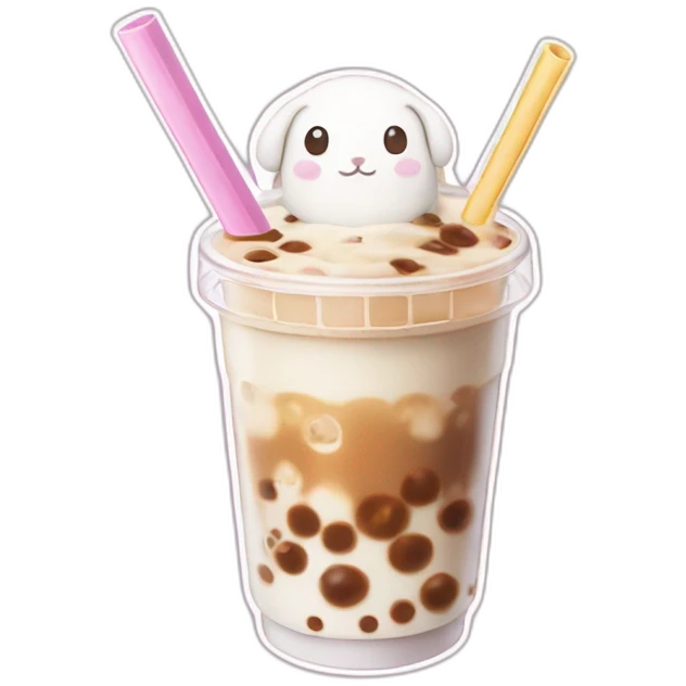 Bubble tea cinnamoroll emoji