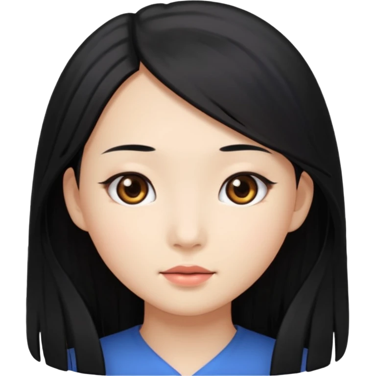 long hair, Asian girl  emoji