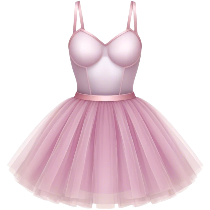 Cinematic Realistic Tutu, layers of fine, soft tulle forming a voluminous and airy skirt, delicate folds catching the light, slightly frayed edges adding authenticity, glowing softly with a warm and ethereal elegance. emoji