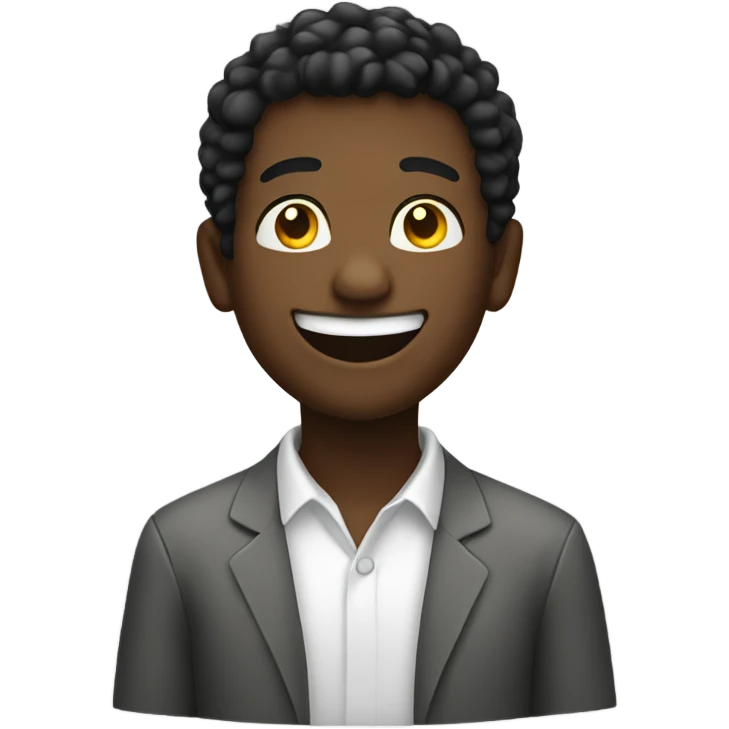 Negro sonriendo emoji