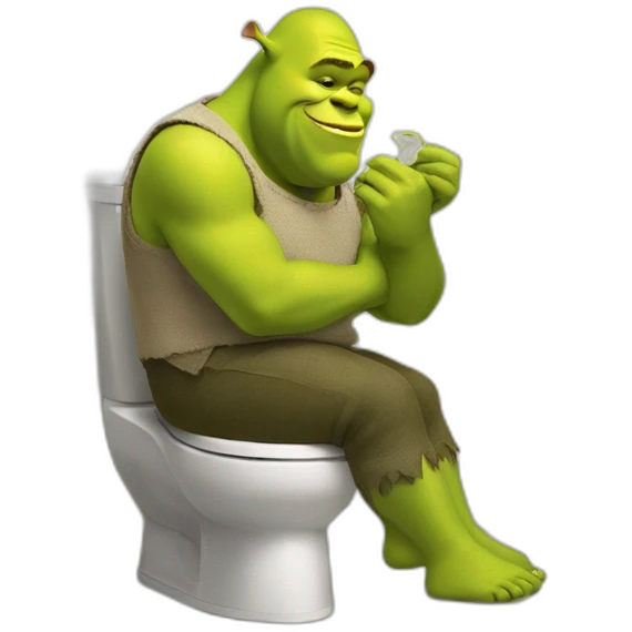 Shrek au toilette emoji