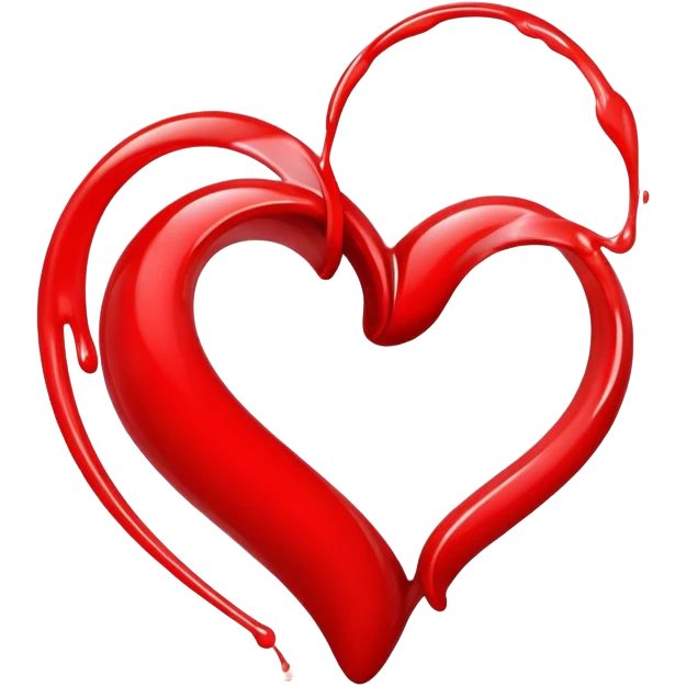 flowing heart emoji