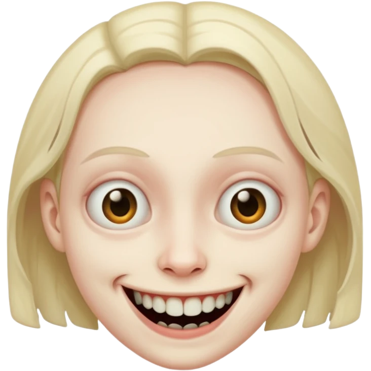 Weird creepy smile  emoji