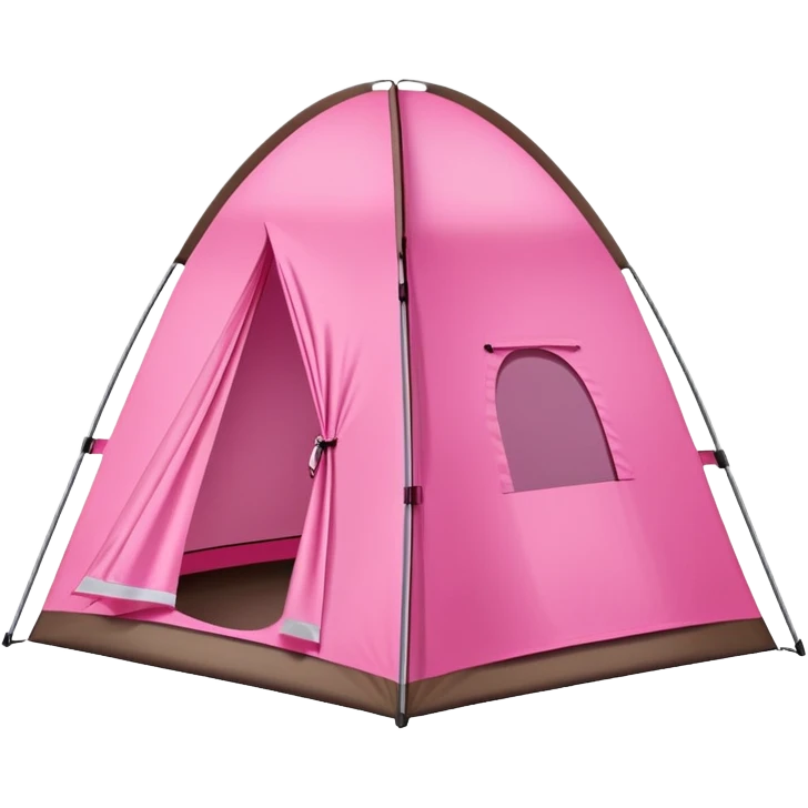 cute pink camping tent emoji
